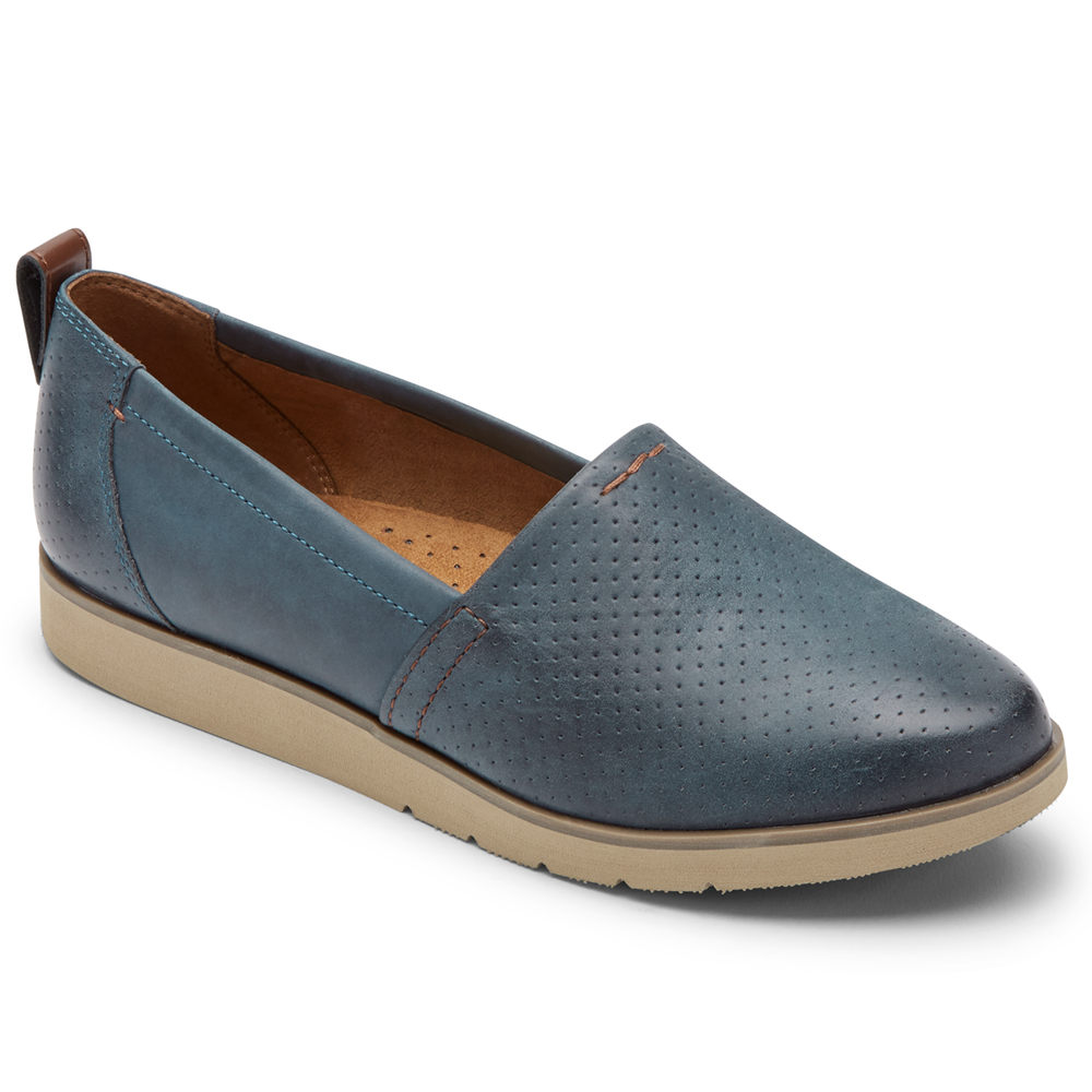 Rockport Womens Cobb Hill Laci - Slip-On Blue - HVA386247